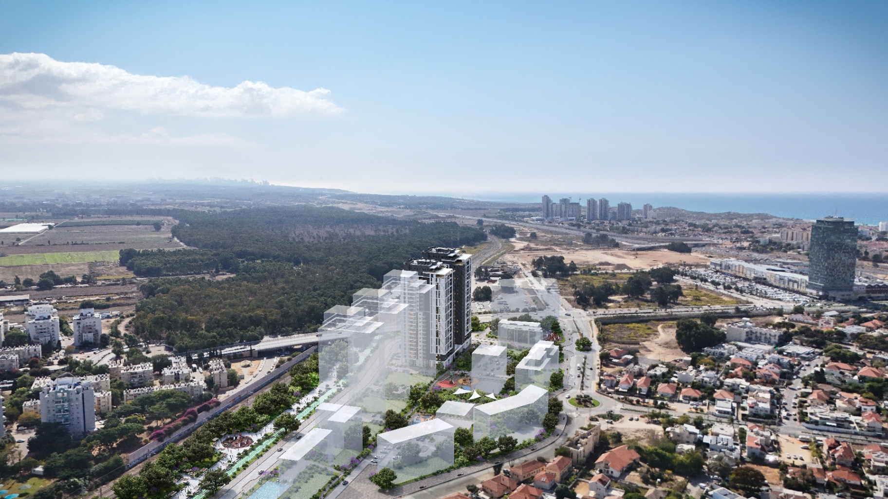 מבט אווירי — נוף לים